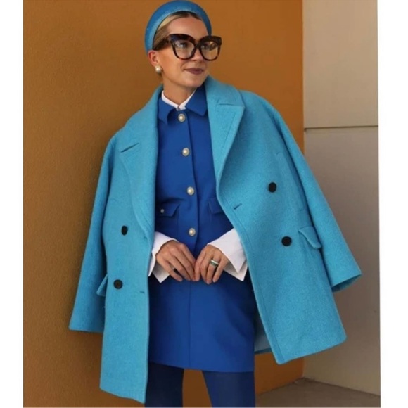 Zara OVERSIZED DOUBLE-BREASTED COAT - Picture 5 of 11